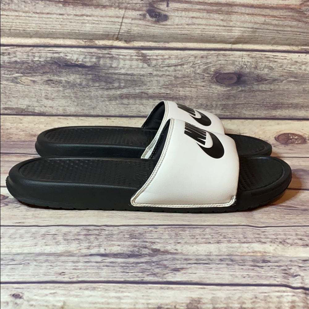 NIKE White slide slip on men’s sandals size 13